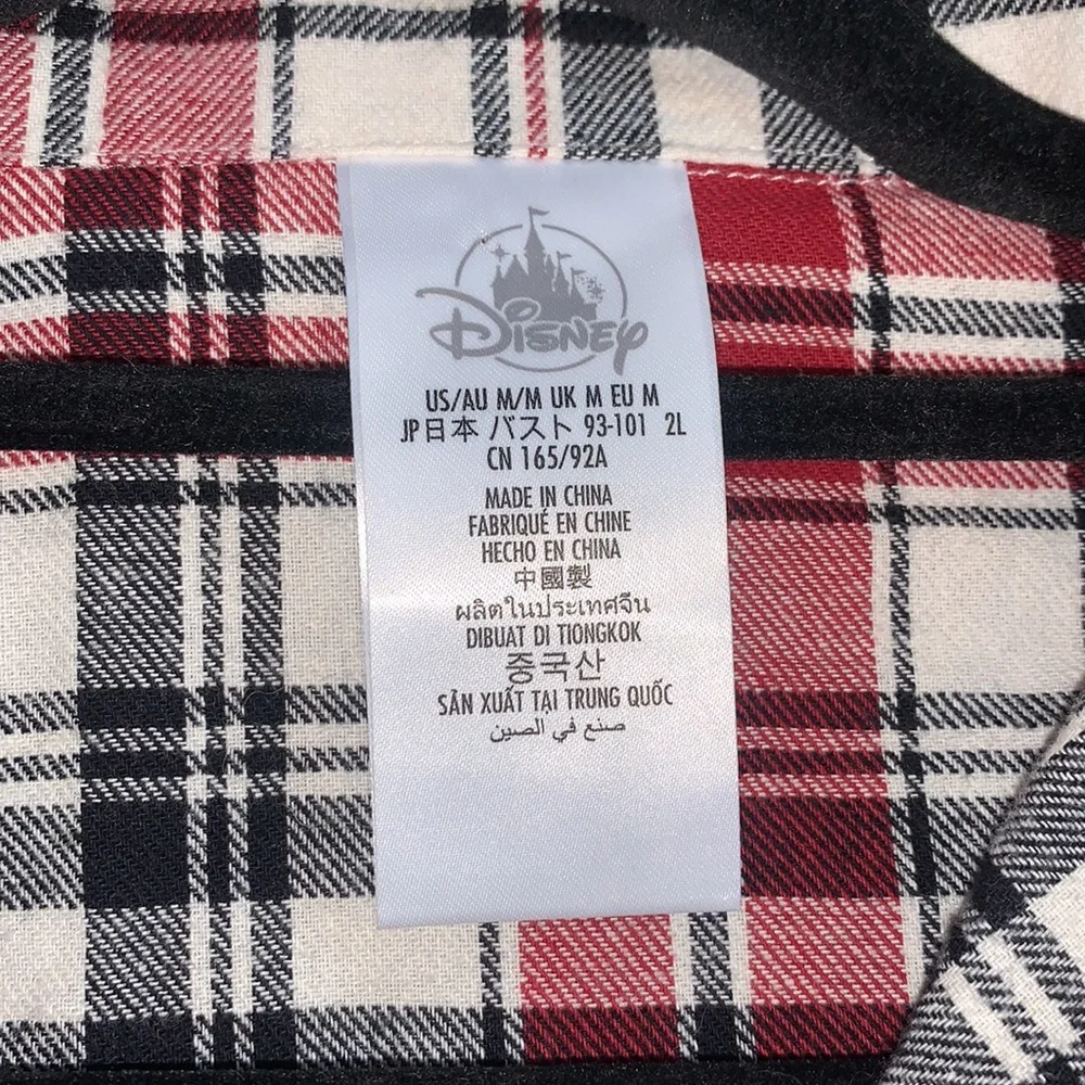 Disney‎ Mickey Mouse Holiday Plaid Pijama Top - Picture 9 of 13